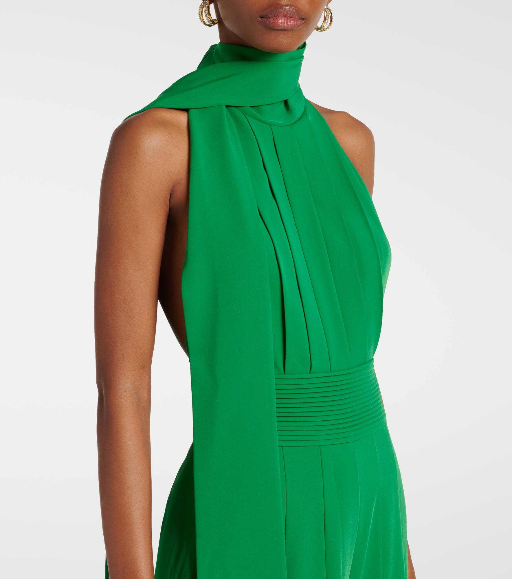 Open-back crêpe jumpsuit - 4