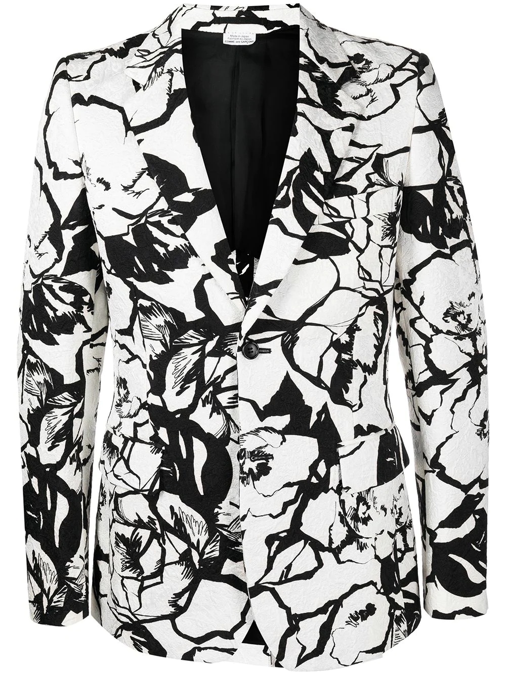 floral single-breasted blazer - 1