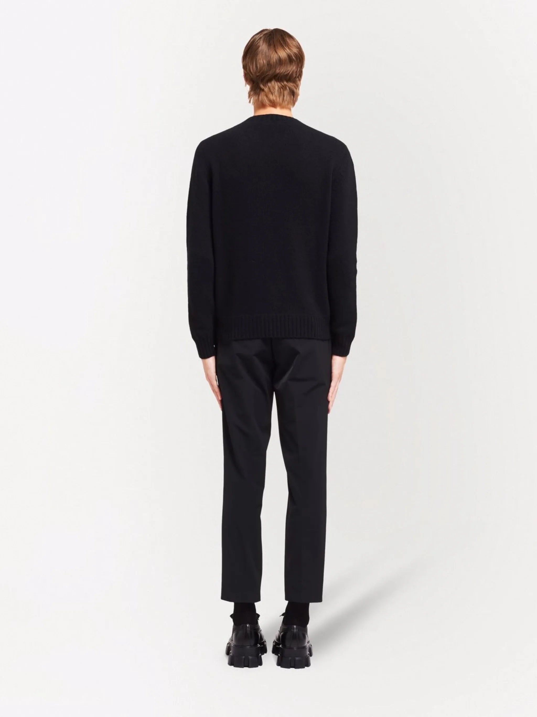 Prada Logo Intarsia Wool-cashmere Jumper - 4