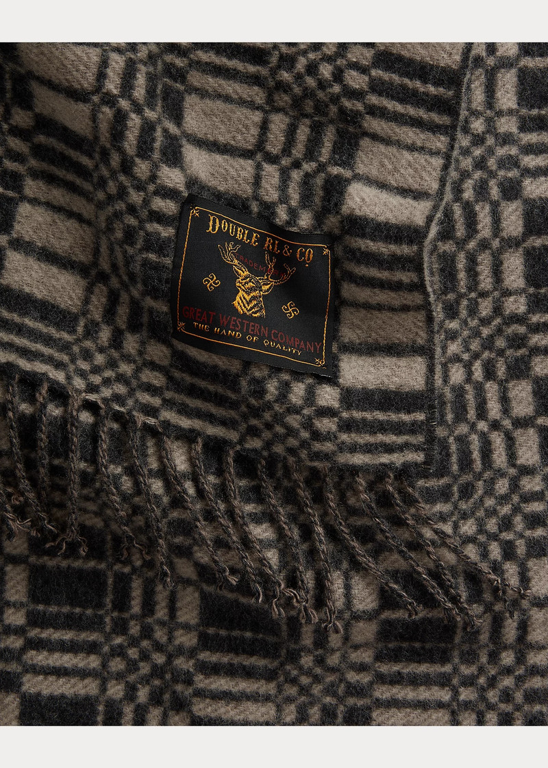 Wool-Cashmere Jacquard Scarf 4