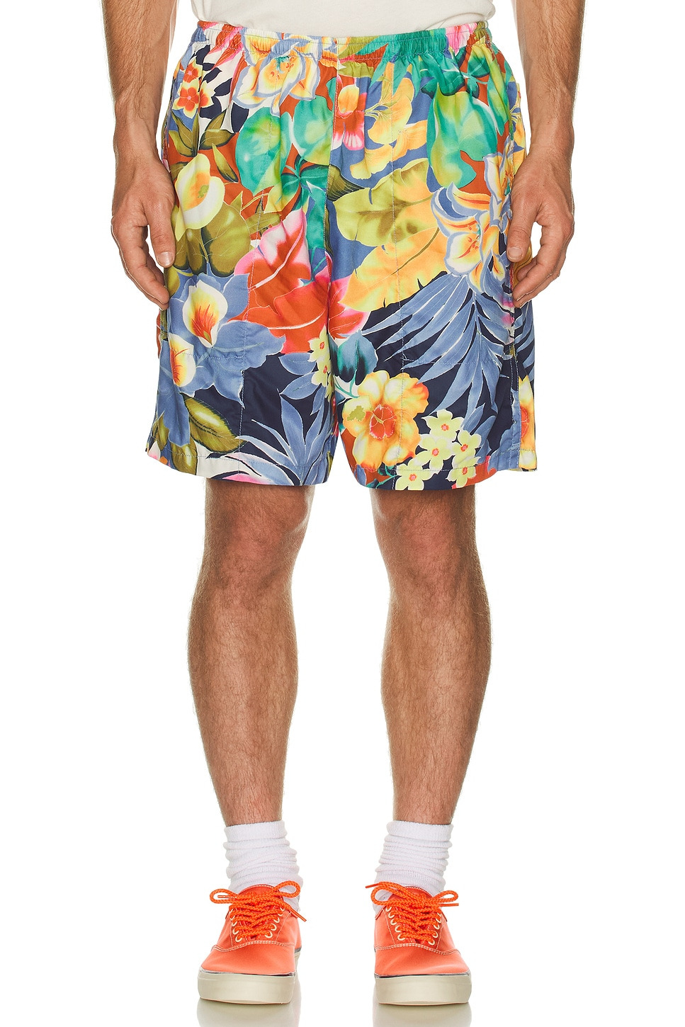 Gym Shorts Tropical Pattern Print - 3