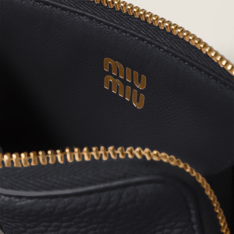 Miu Miu Leather pouch card holder outlook