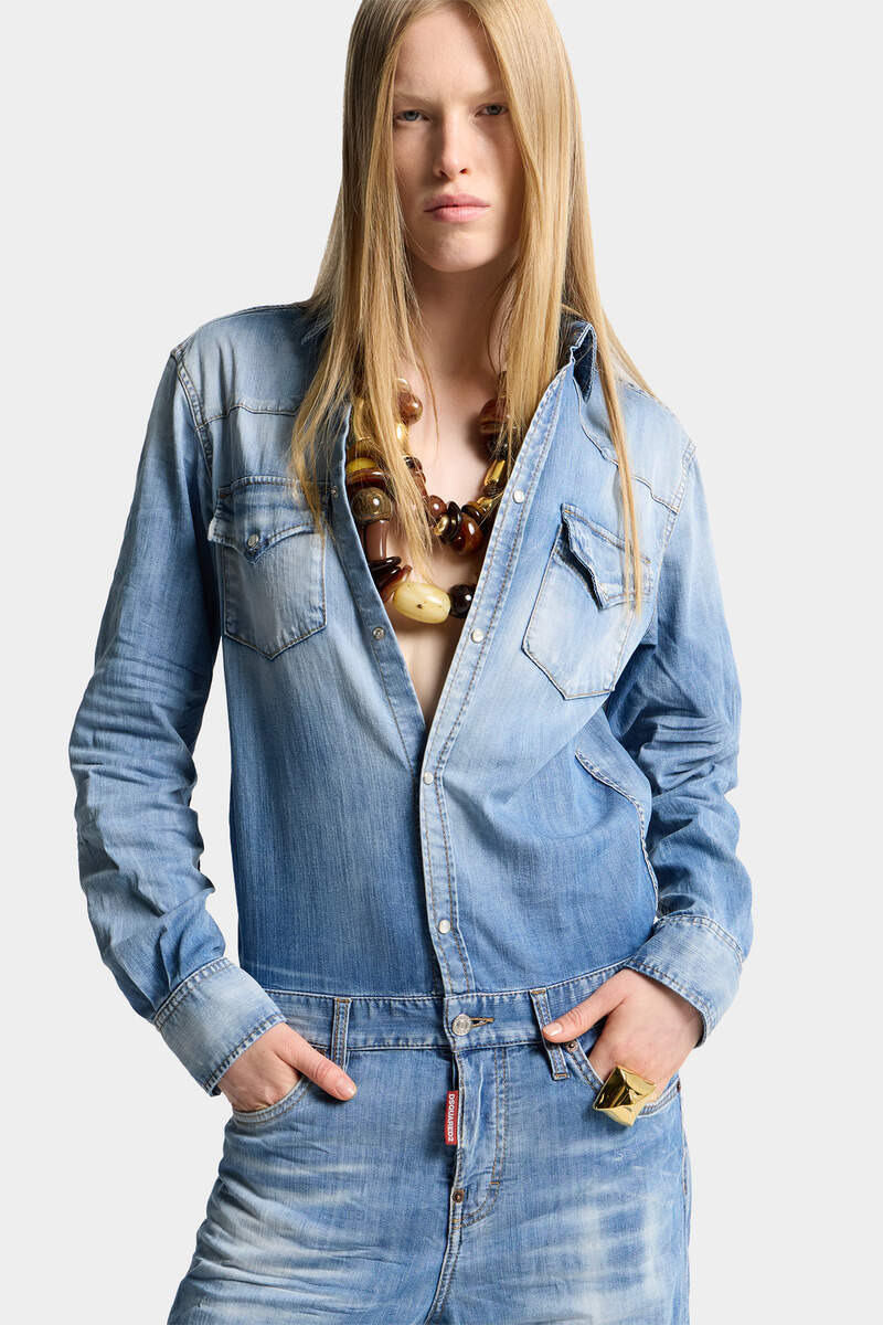 LIGHT WASH TRUCKER JUMPSUIT 5