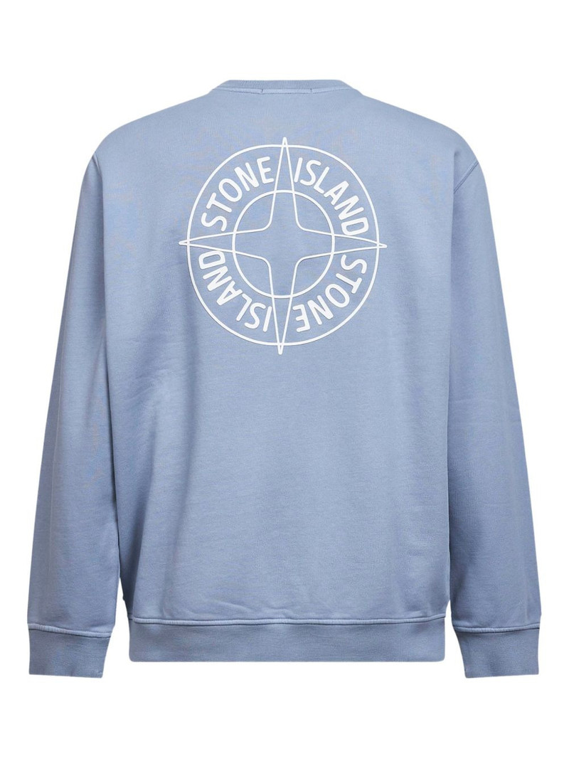 Stone Island compass-logo crew neck sweatshirt outlook
