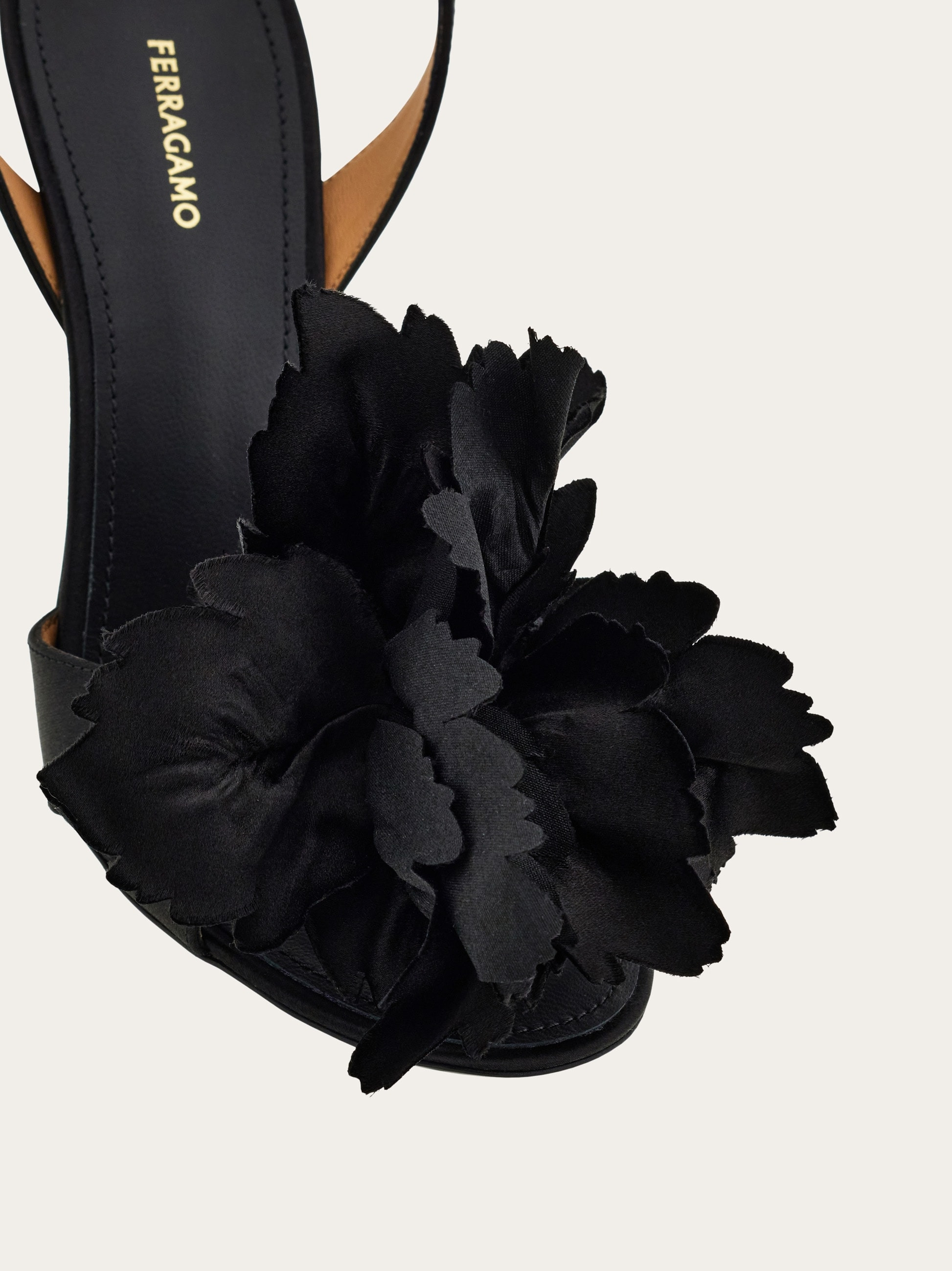 Flower embellished high heel sandal - 5