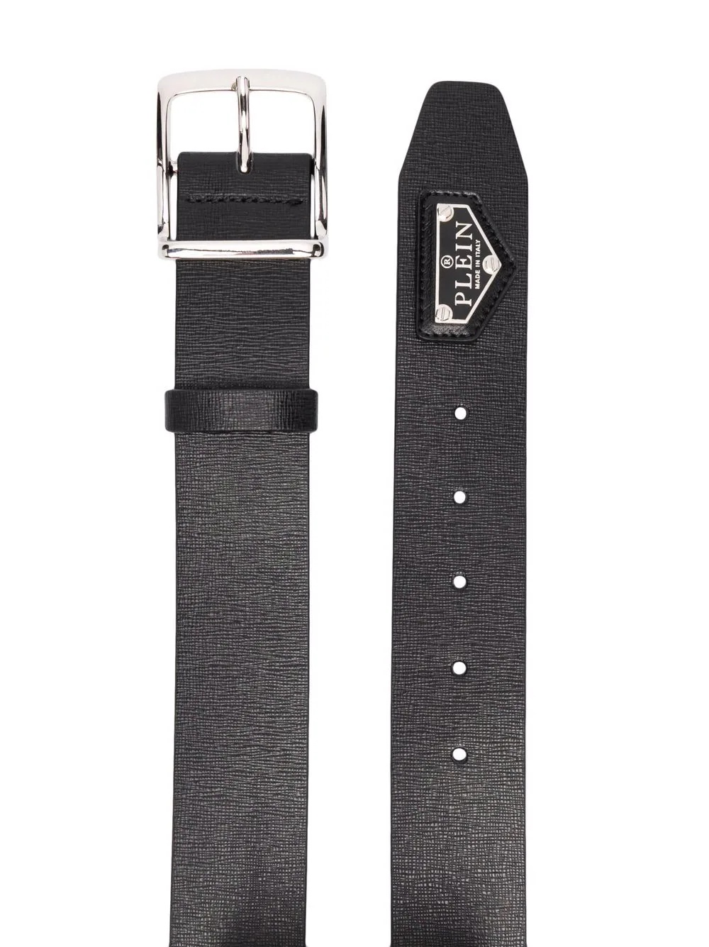 buckled leather belt - 2