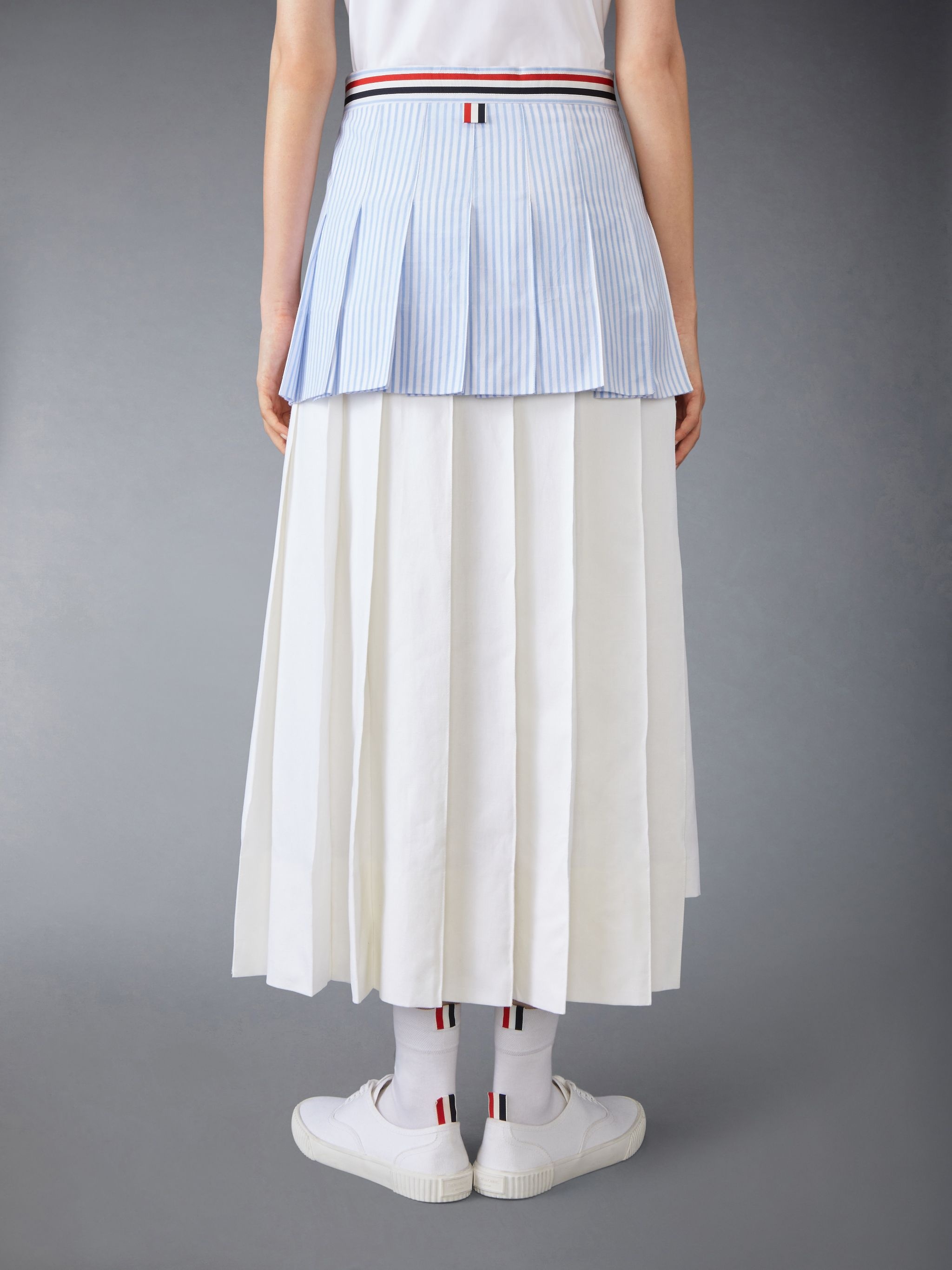 MADRAS COTTON MINI PLEATED WRAP SKIRT - 3
