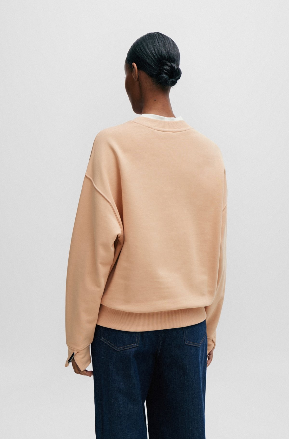 COTTON-TERRY SWEATSHIRT WITH LOGO DETAIL - 4