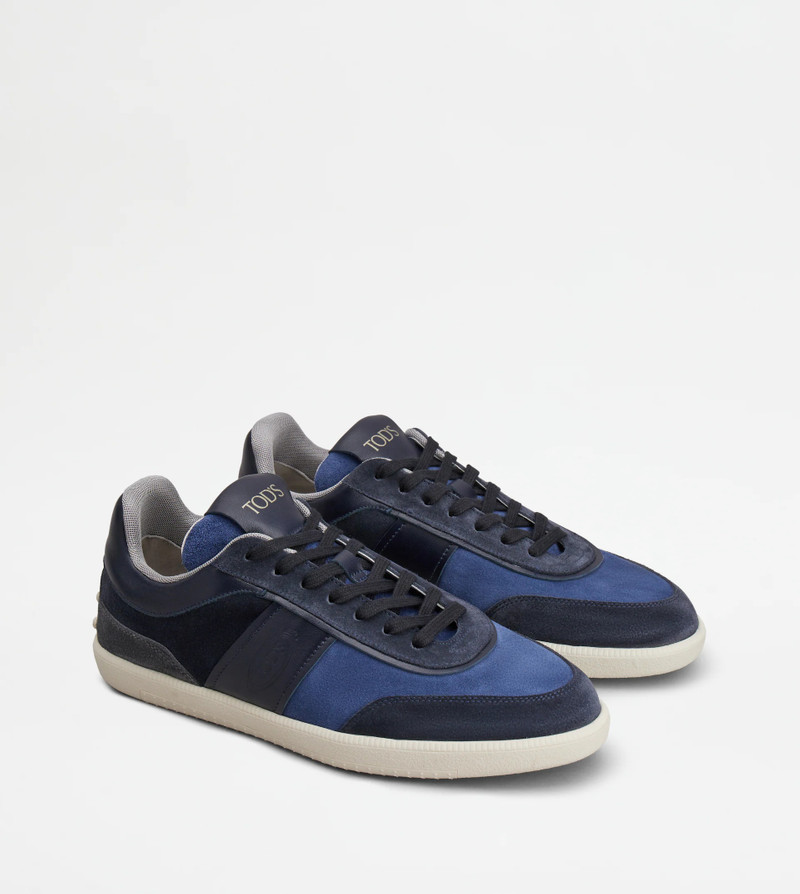TOD'S TABS SNEAKERS IN SUEDE - BLUE, BLACK 3
