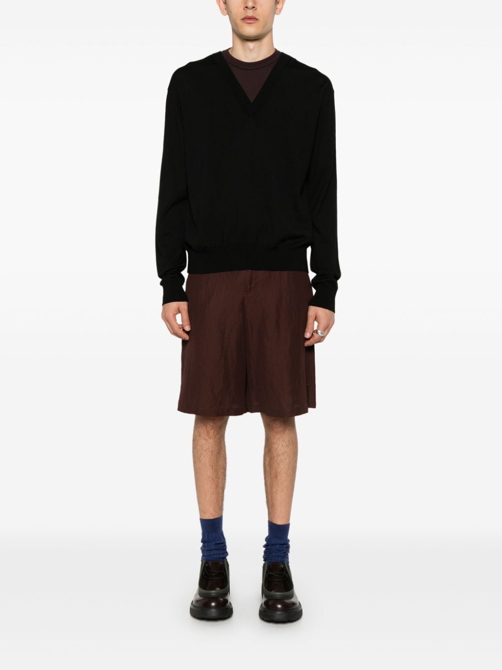 layered virgin wool-blend jumper - 2