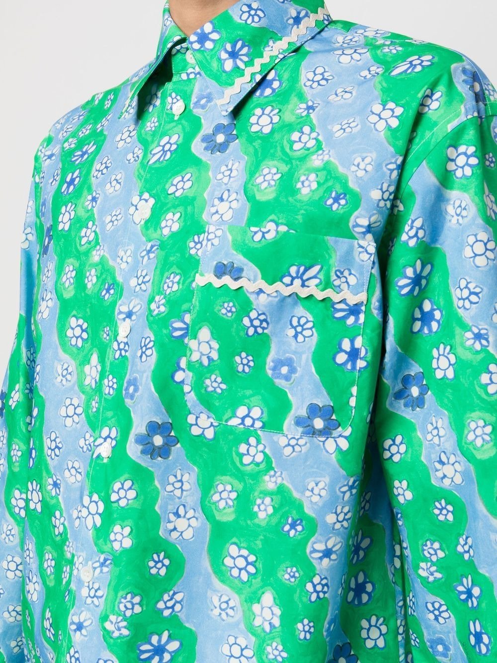 cotton floral-print shirt - 5