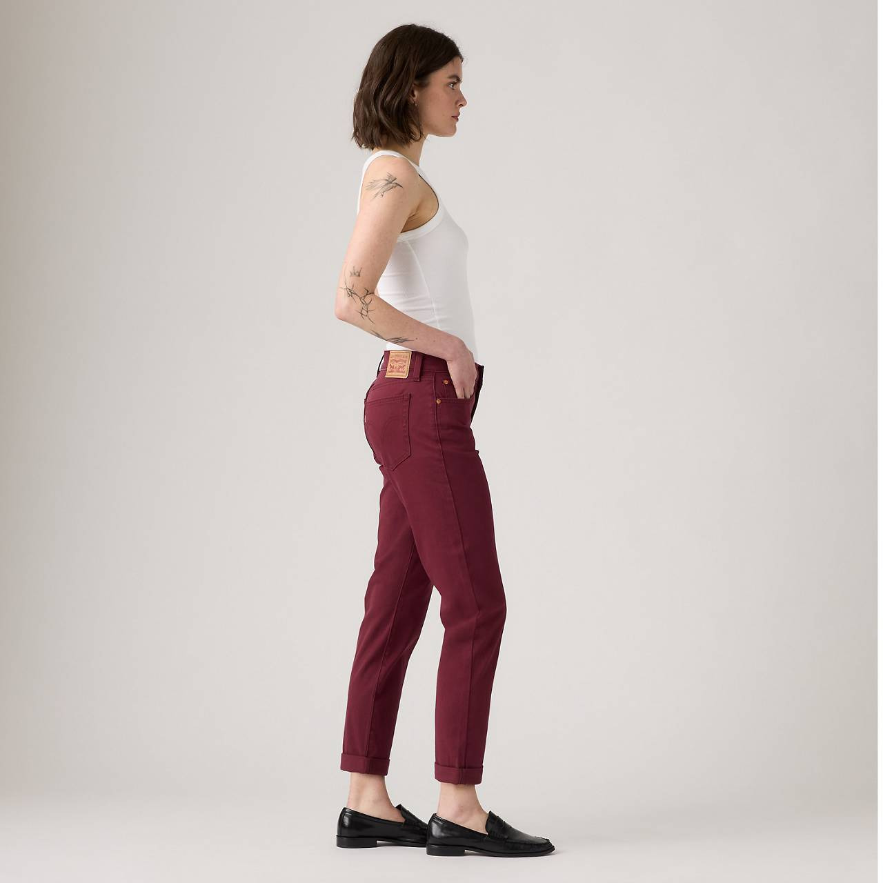 MID-RISE BOYFRIEND WOMEN'S PANTS - 3