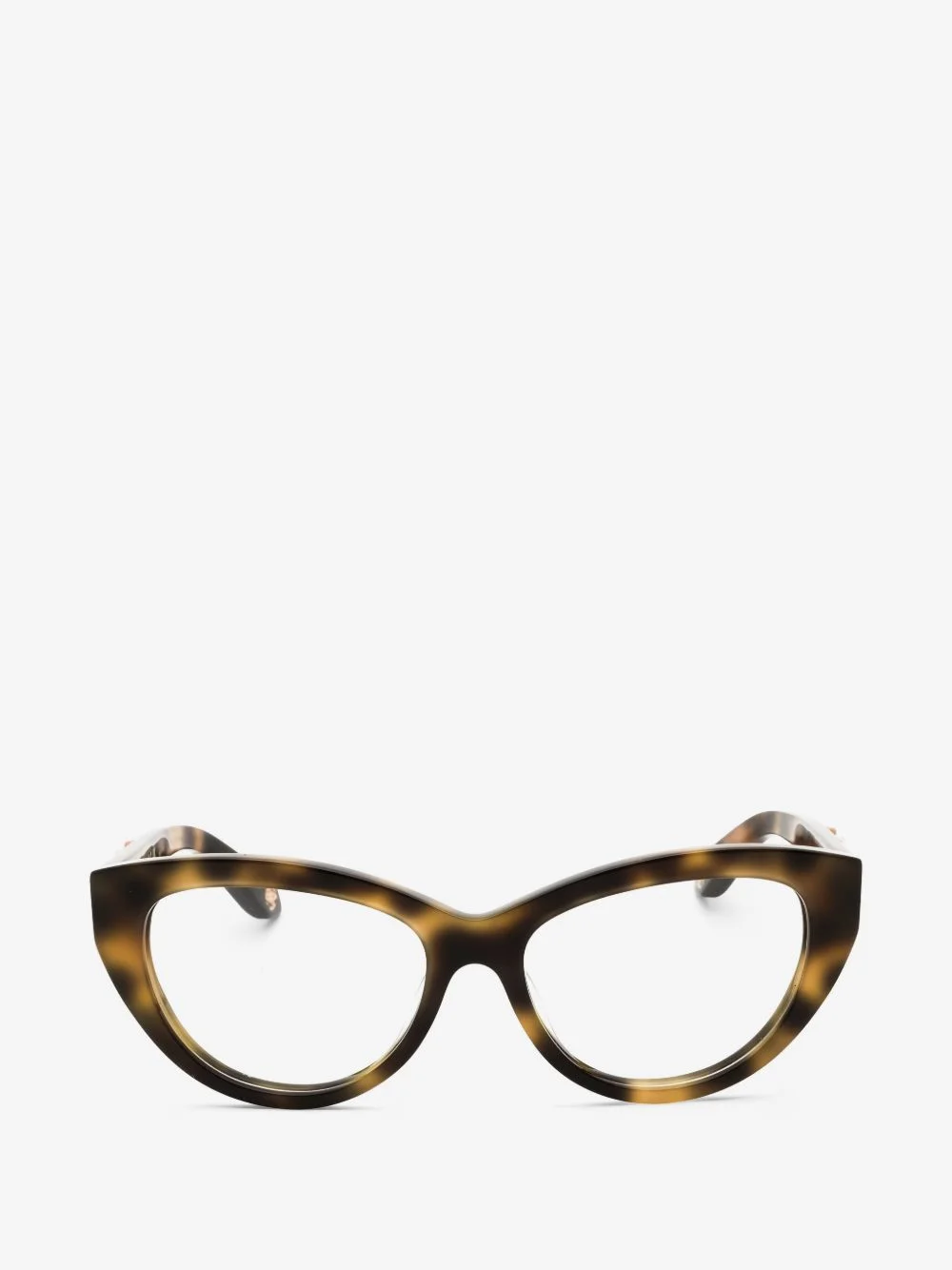 tortoiseshell-effect cat-eye glasses - 1
