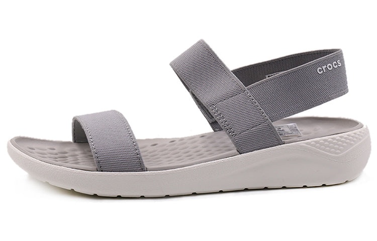 (WMNS) Crocs Literide 'Light Gray White' 205106-00J - 2