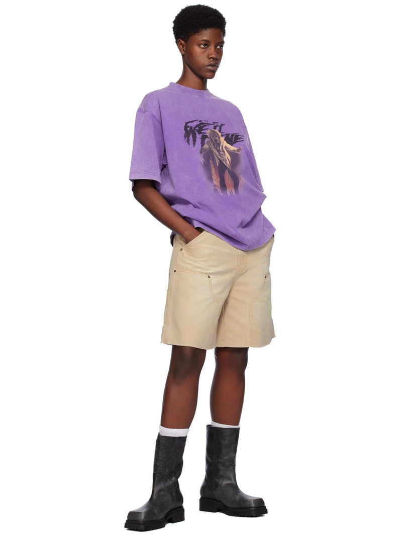 We11done Purple Vintage Horror T-Shirt outlook