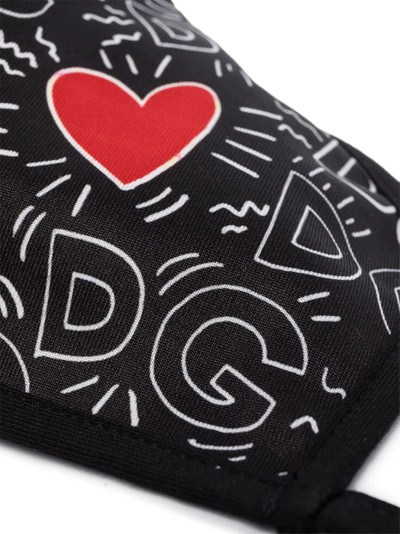 Dolce & Gabbana monogram heart print face mask outlook