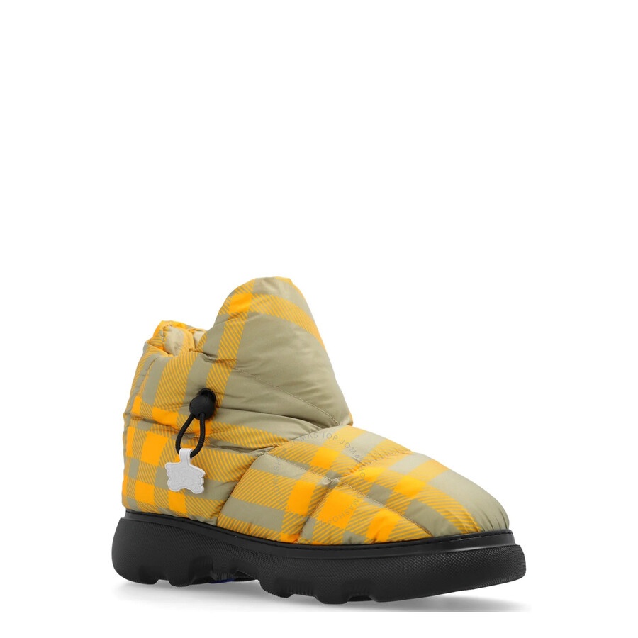 Burberry Check Drawstring Pillow Padded Ankle Boots - 3