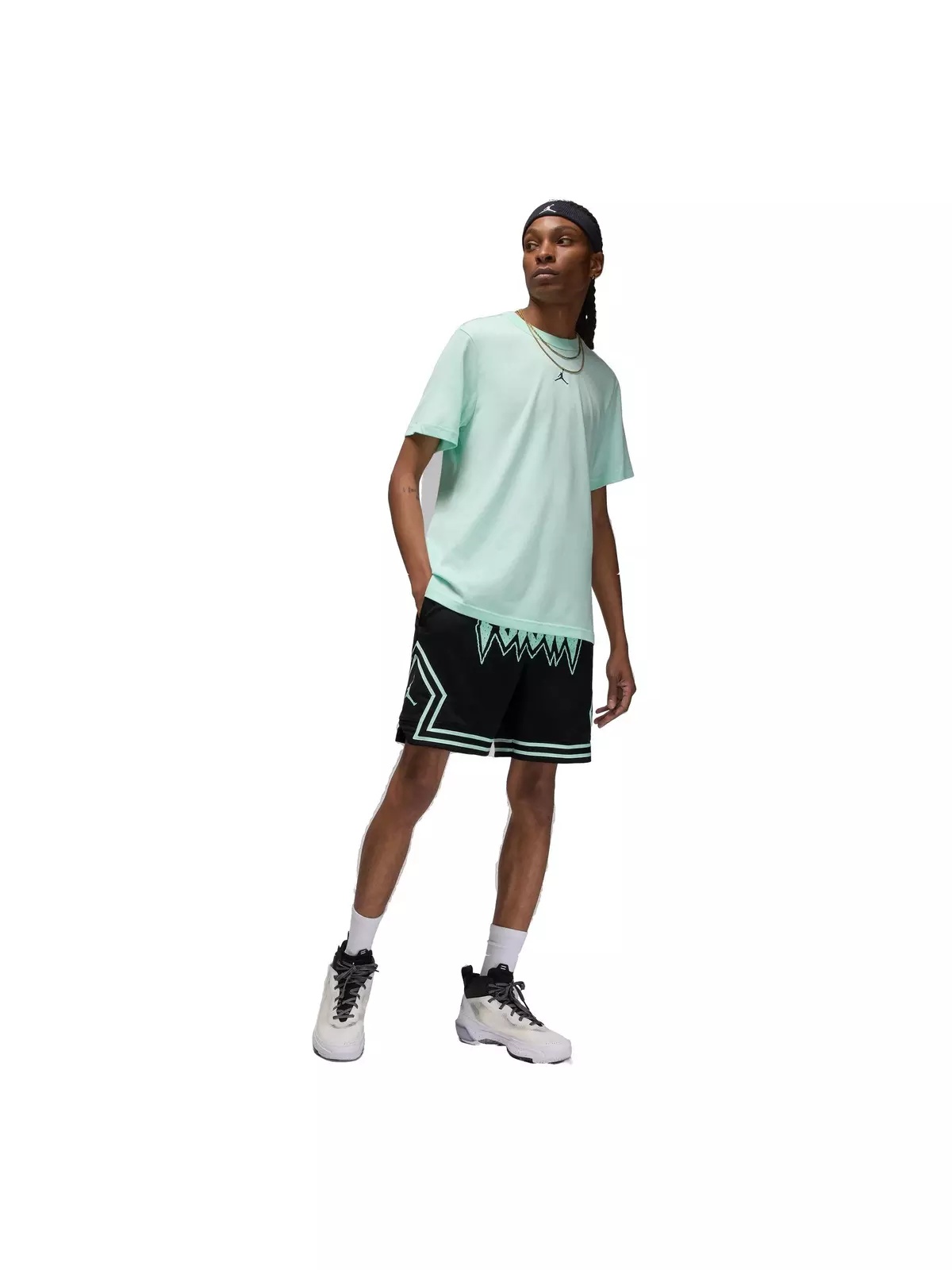 Men's Dri-FIT Sport HBR Diamond Shorts - Black - 6