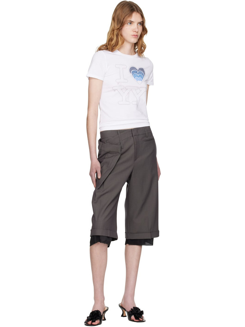 OPEN YY SSENSE Exclusive Brown 'I LOVE YY' Baby T-shirt outlook