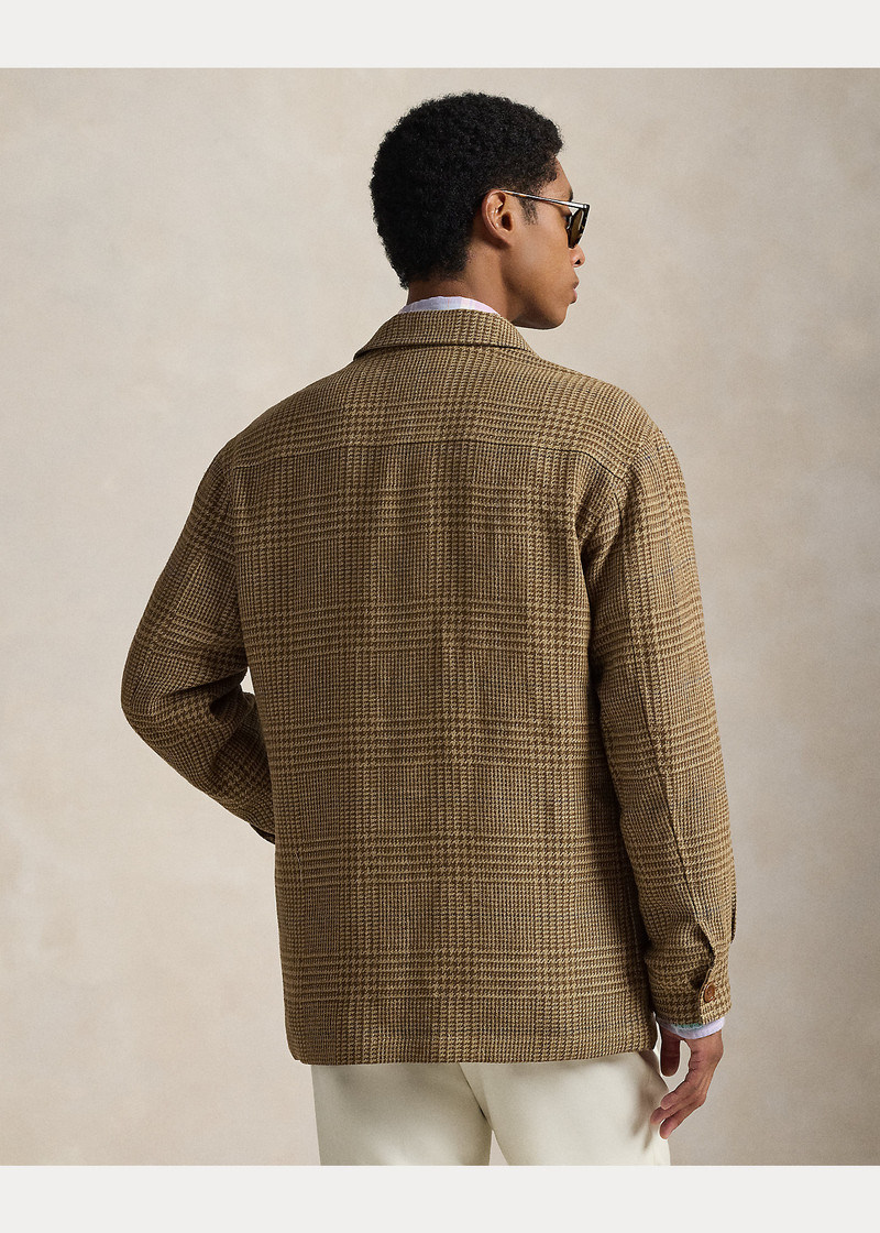 Glen Plaid Linen-Blend Jacket 4
