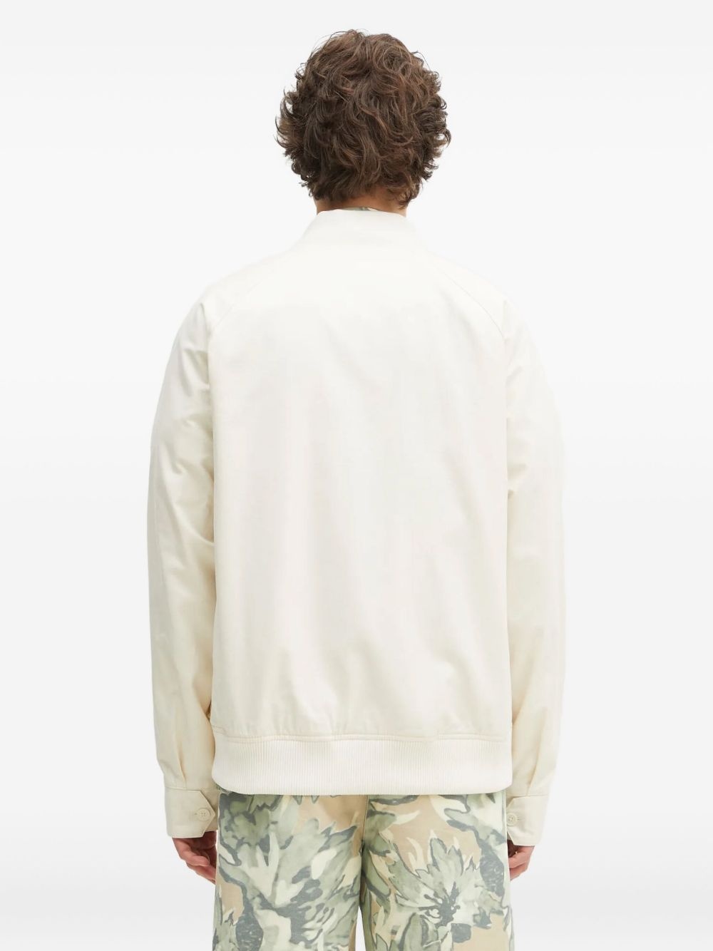 logo-embroidered shirt jacket - 4