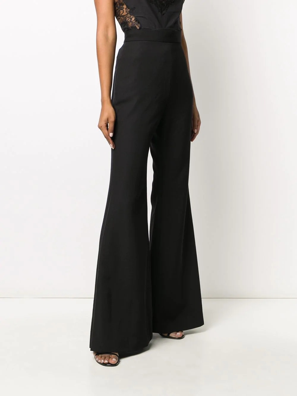 high-waist flared trousers - 3