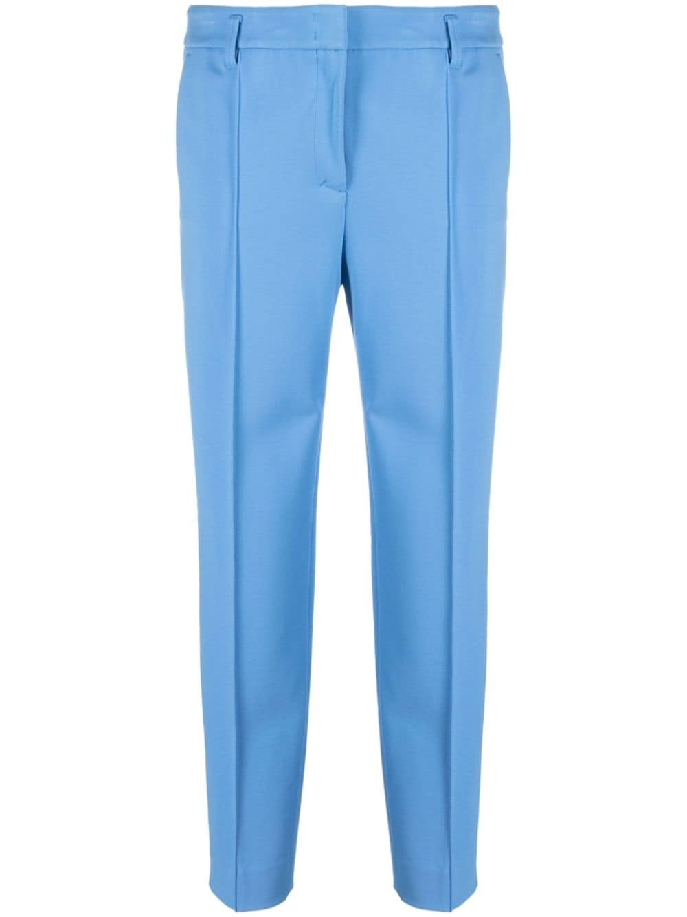 pleat-detail cropped trousers - 1