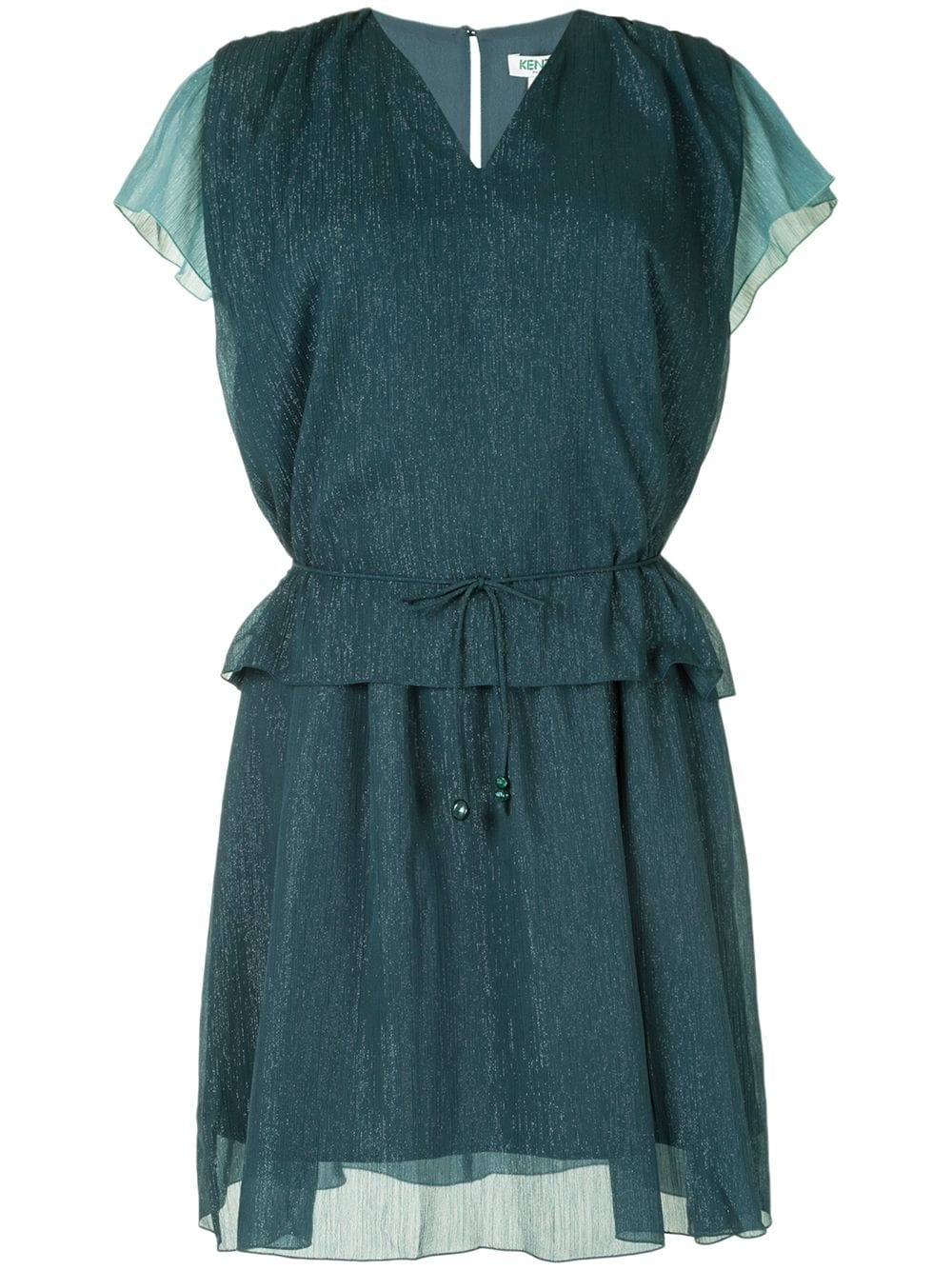 V-neck belted dress  - 1