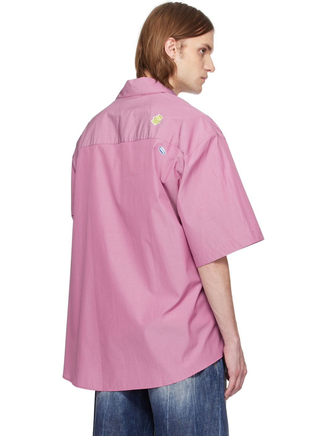 Purple S/S Boxy Wrap Shirt - 3