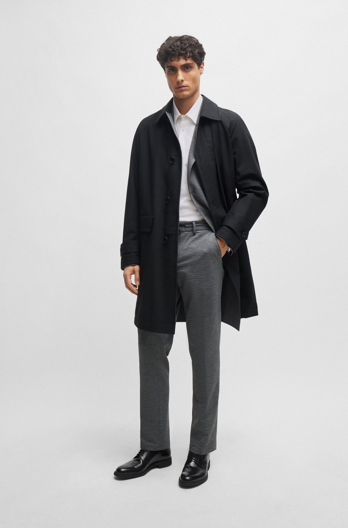 REVERSIBLE CAR COAT IN WATERPROOF PERFORMANCE-STRETCH MATERIAL - 2