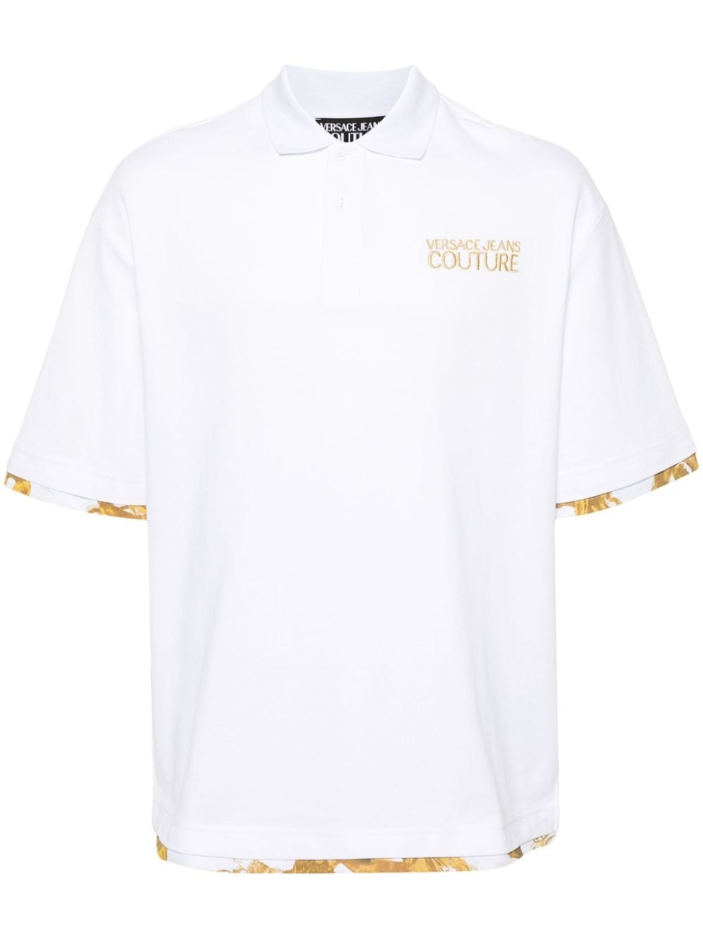 embroidered-logo polo shirt - 1