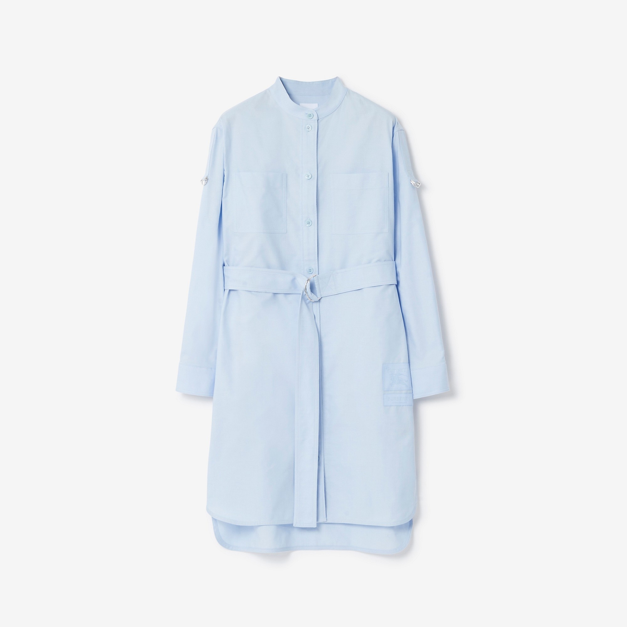 Cotton Belted Shirt Dress - 1