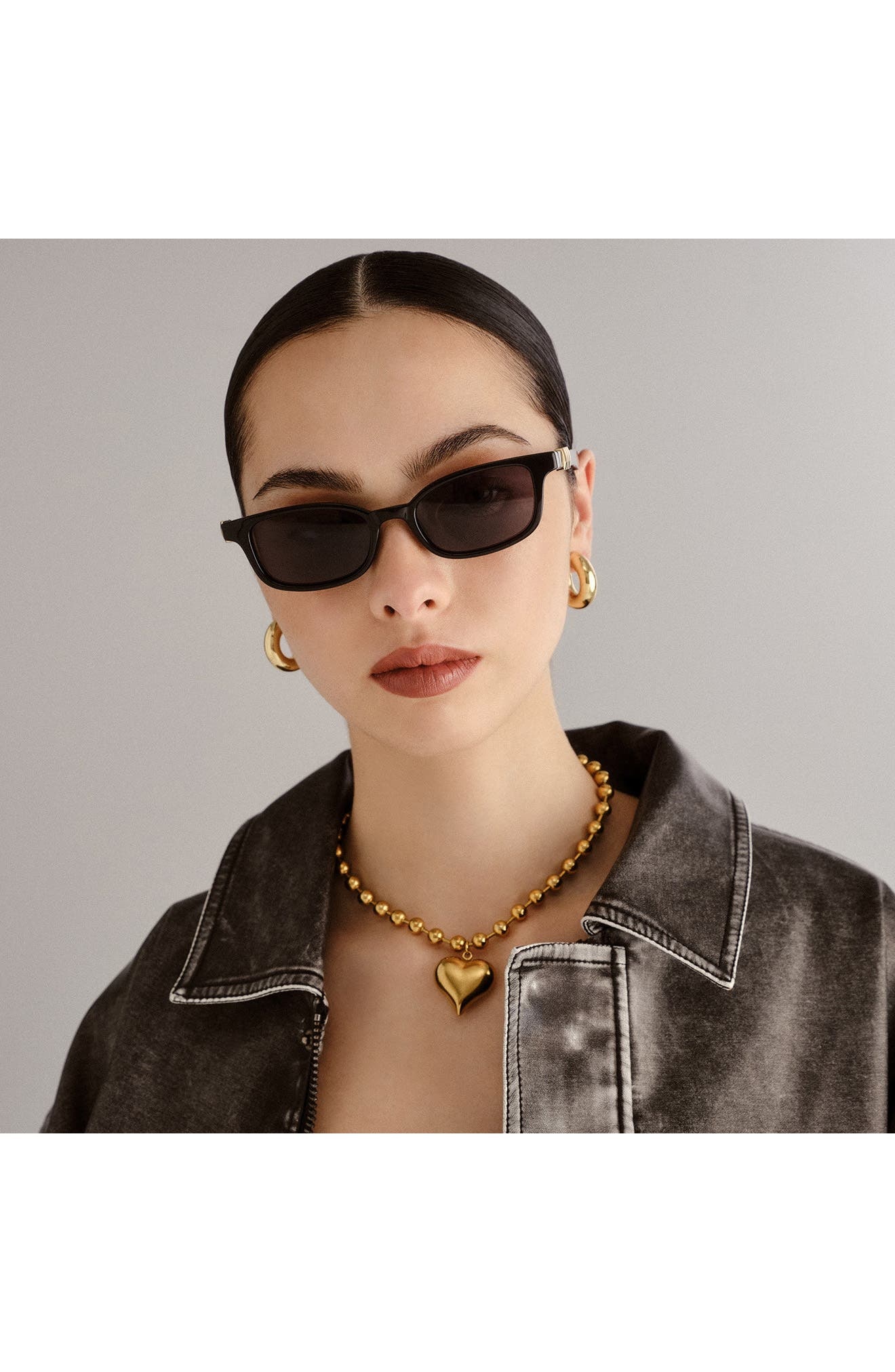 Le Specs Confidential 51mm Rectangular Sunglasses in Black/Smoke Mono at Nordstrom - 5