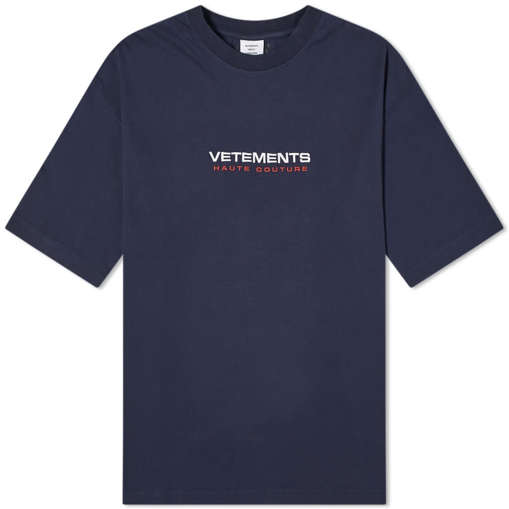 VETEMENTS Oversize Logo Haute Couture Tee - 1