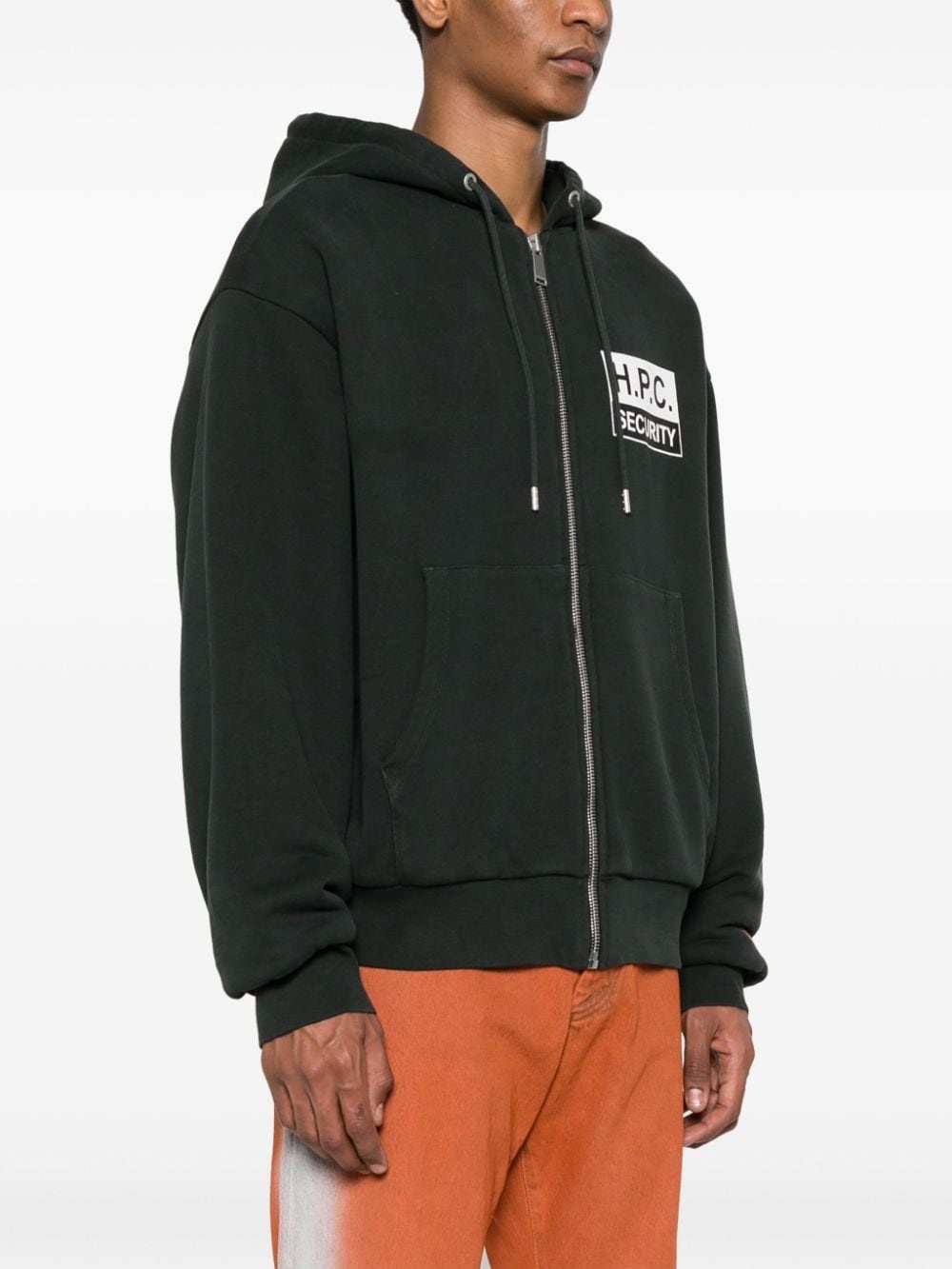 H.P.C Security Tape cotton hoodie - 3