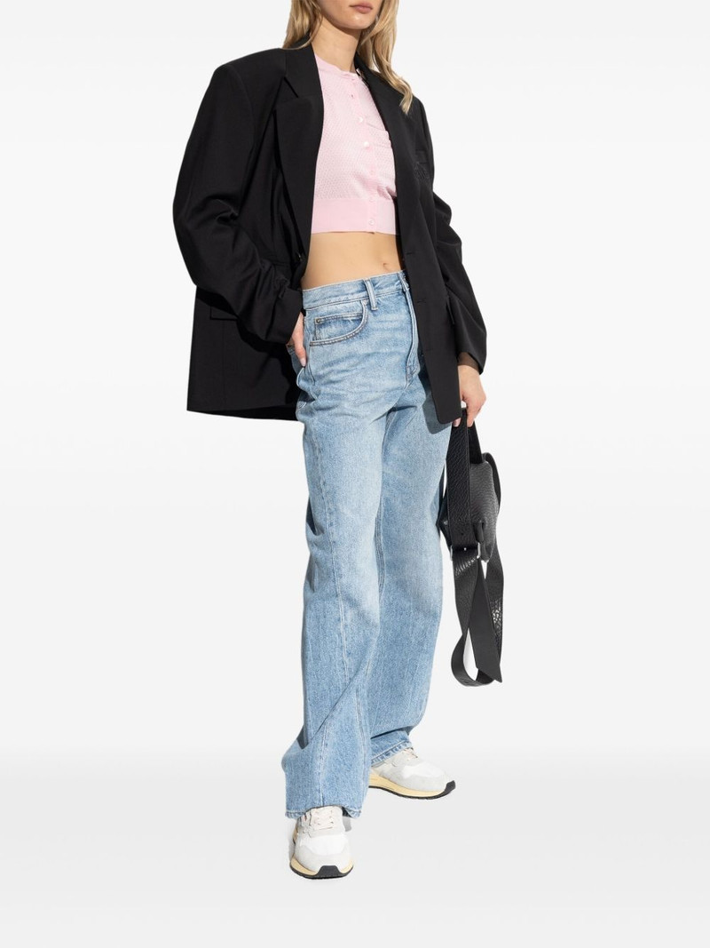 Alexander Wang logo-rubberised cardigan outlook