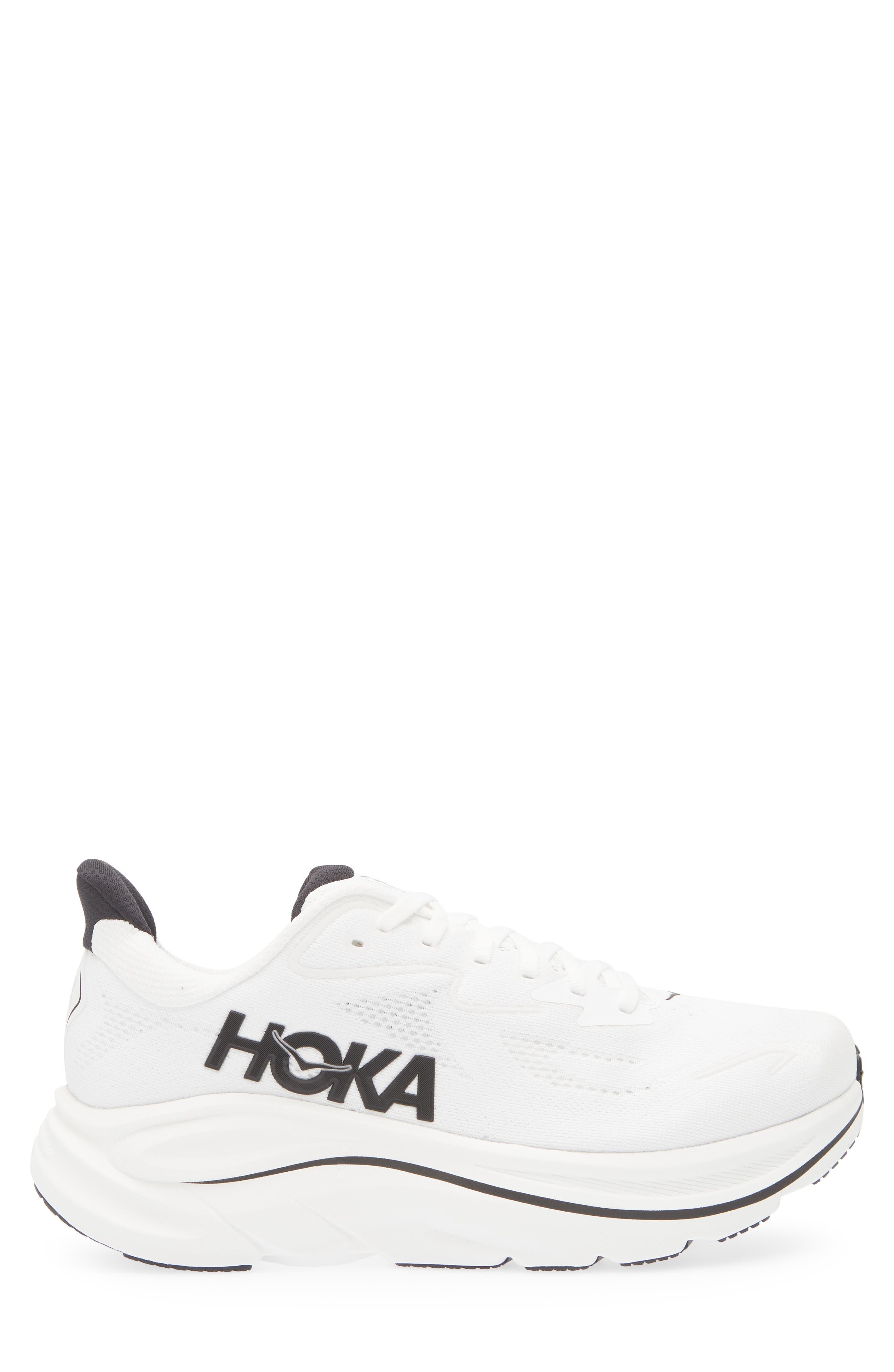 HOKA Clifton 10 Running Shoe in White /Black at Nordstrom - 3