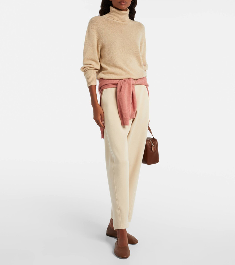 Loro Piana Viera cotton and silk-blend tapered pants outlook