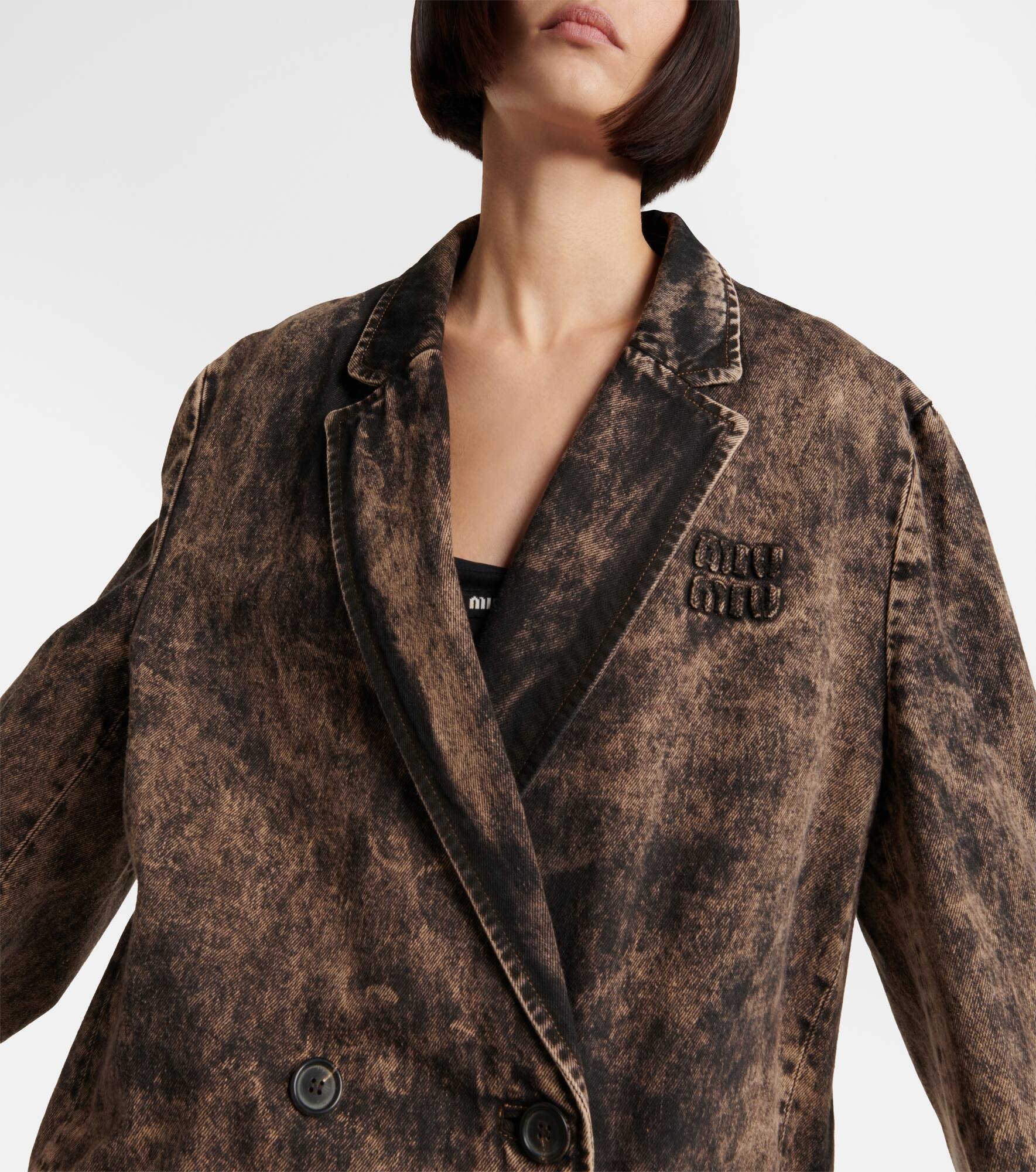 Bleached denim coat - 4