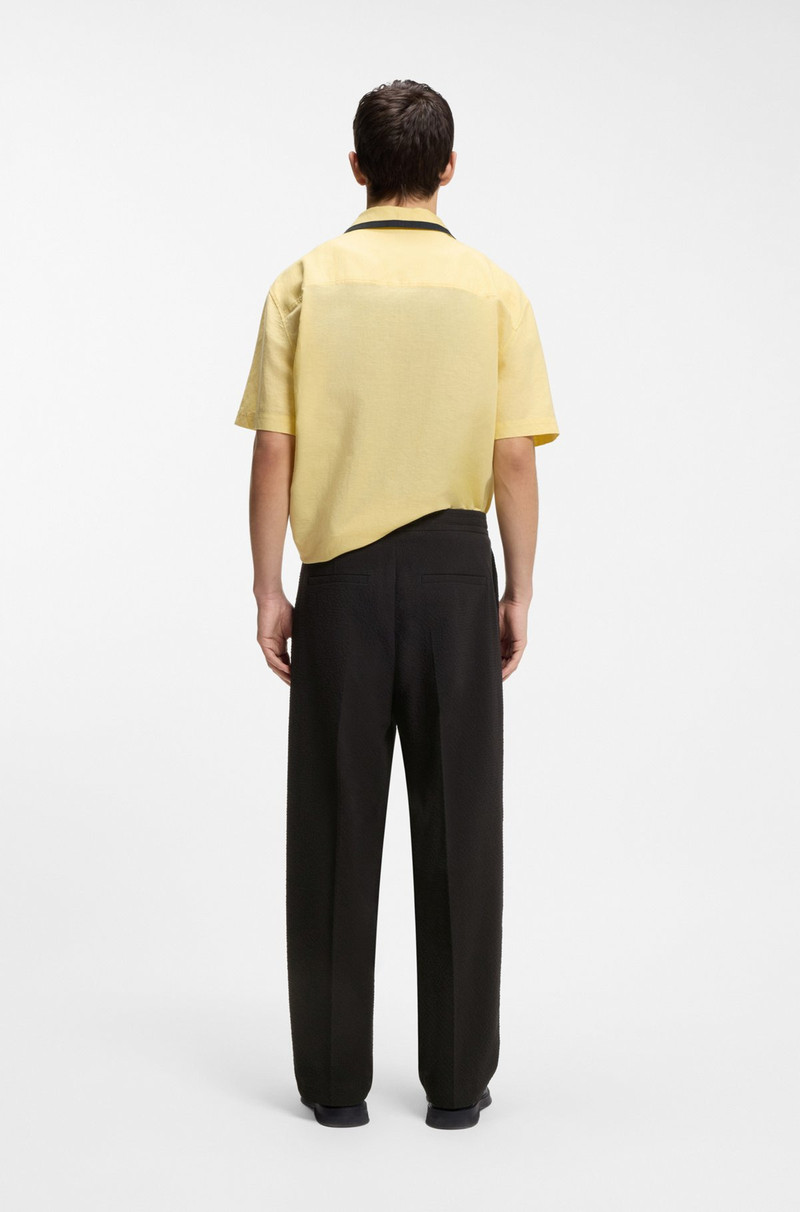MODERN-FIT TROUSERS IN STRETCH-COTTON SEERSUCKER 4
