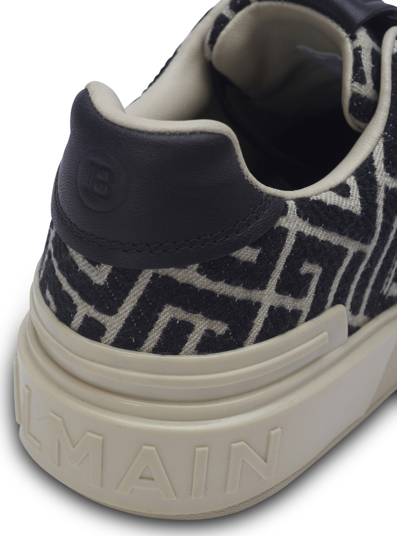 Balmain B-Court trainers with jacquard monogram outlook