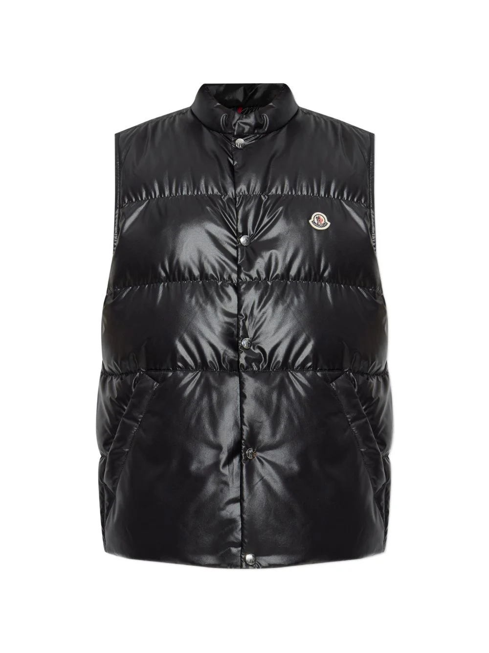 logo-patch padded gilet - 1