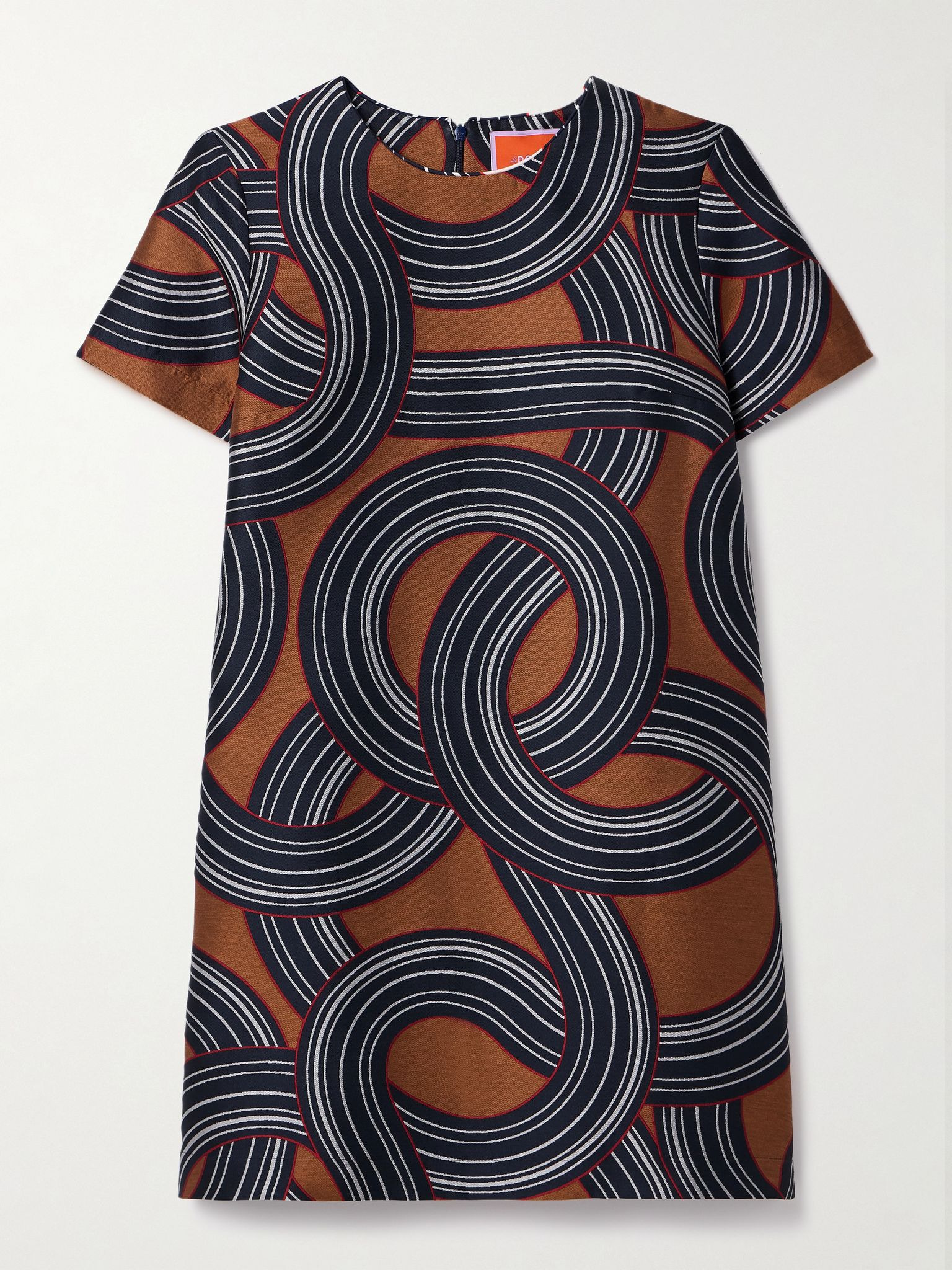Icon jacquard mini dress Navy - 1
