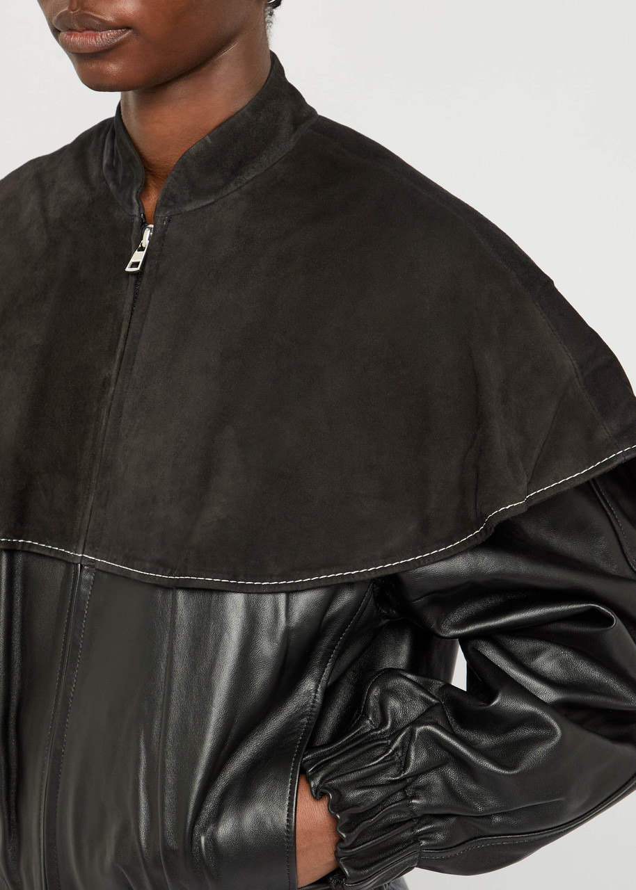 JW Anderson Cape-effect Leather Jacket - 5