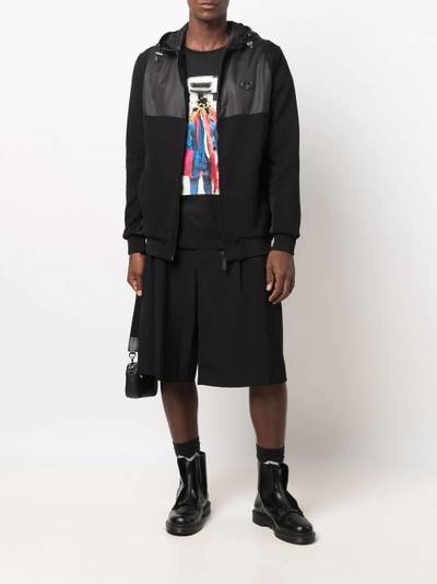 PHILIPP PLEIN logo-plaque zip-up hooded jacket outlook