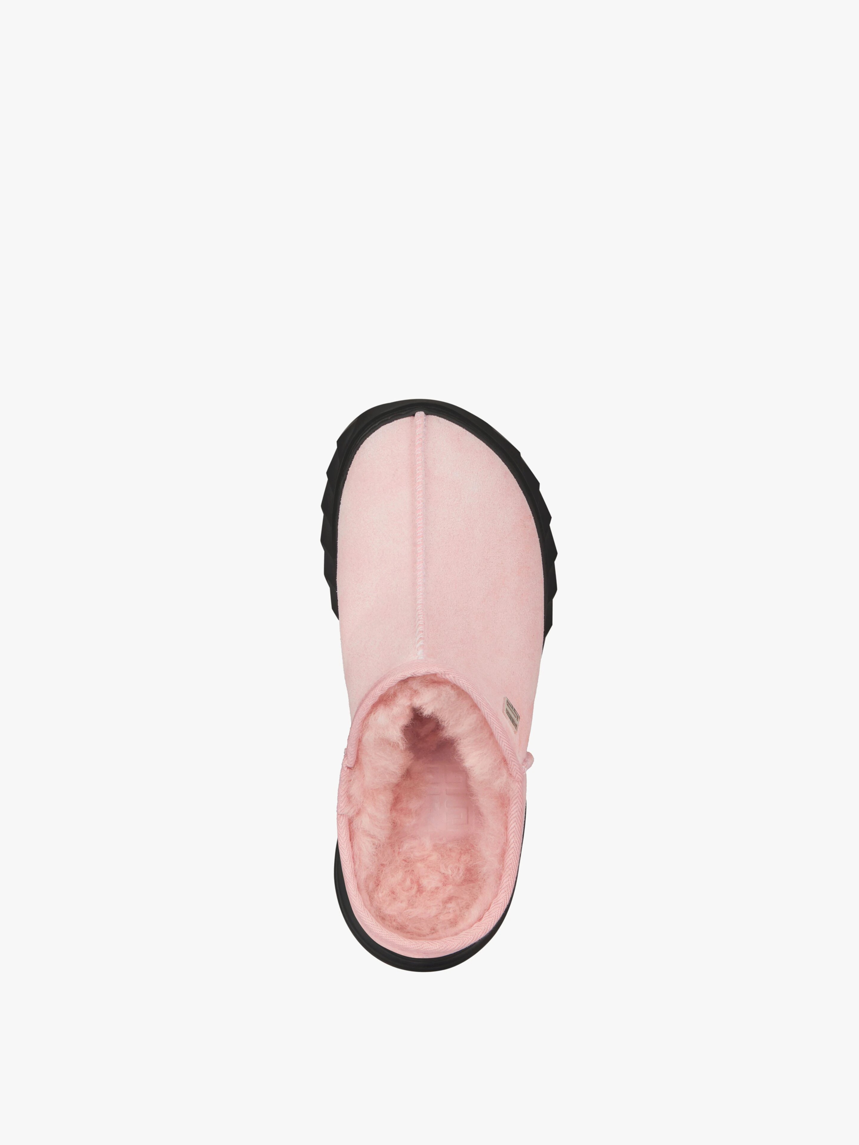 WINTER MALLOW MULES IN SUEDE AND FAUX FUR - 4
