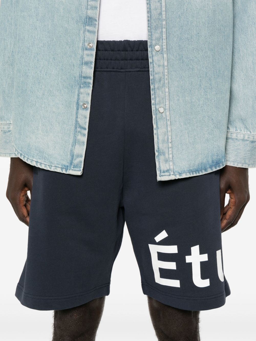 Tempera logo-print cotton shorts - 5