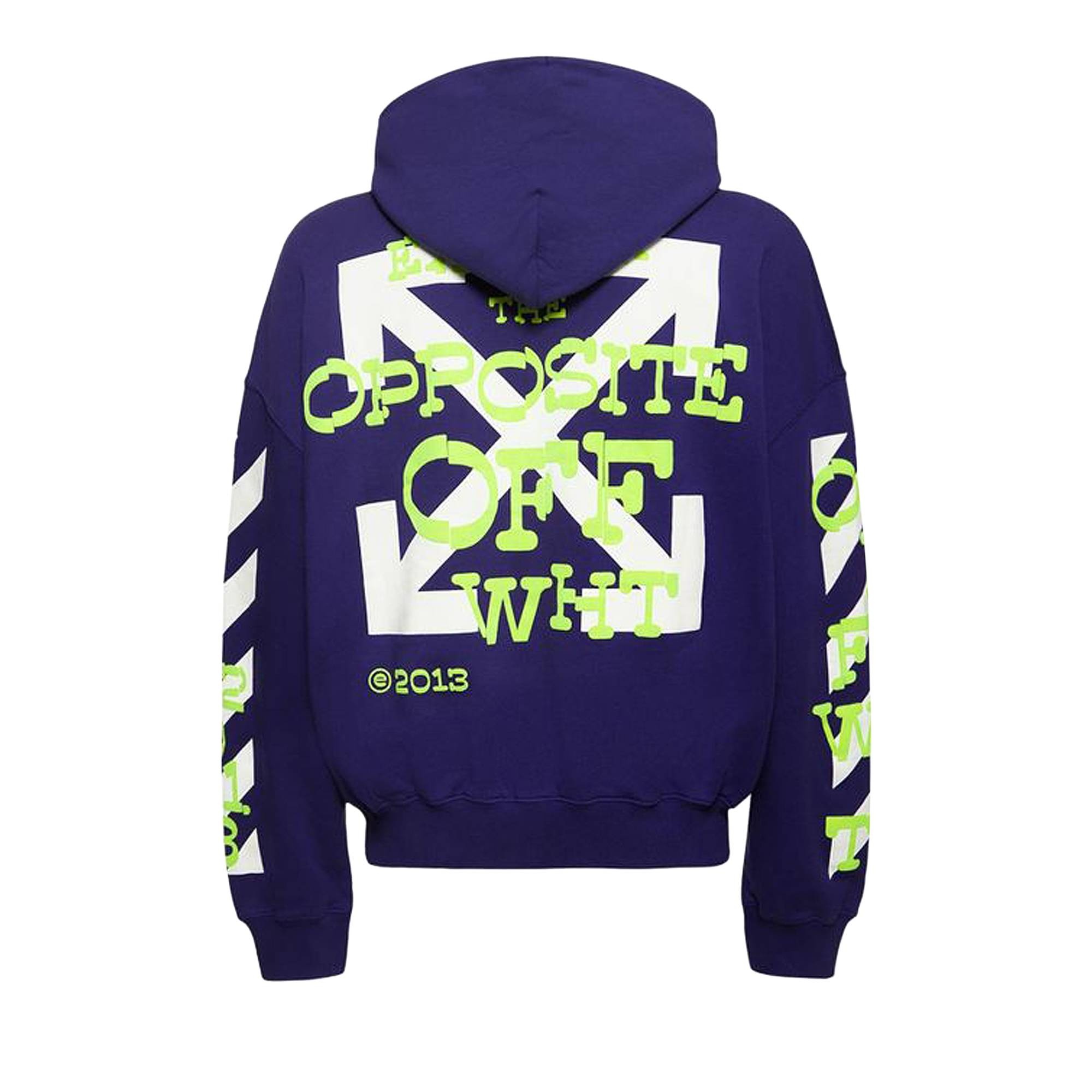 Off-White Opposite Arrow Boxy Hoodie 'Purple/Lime' - 2