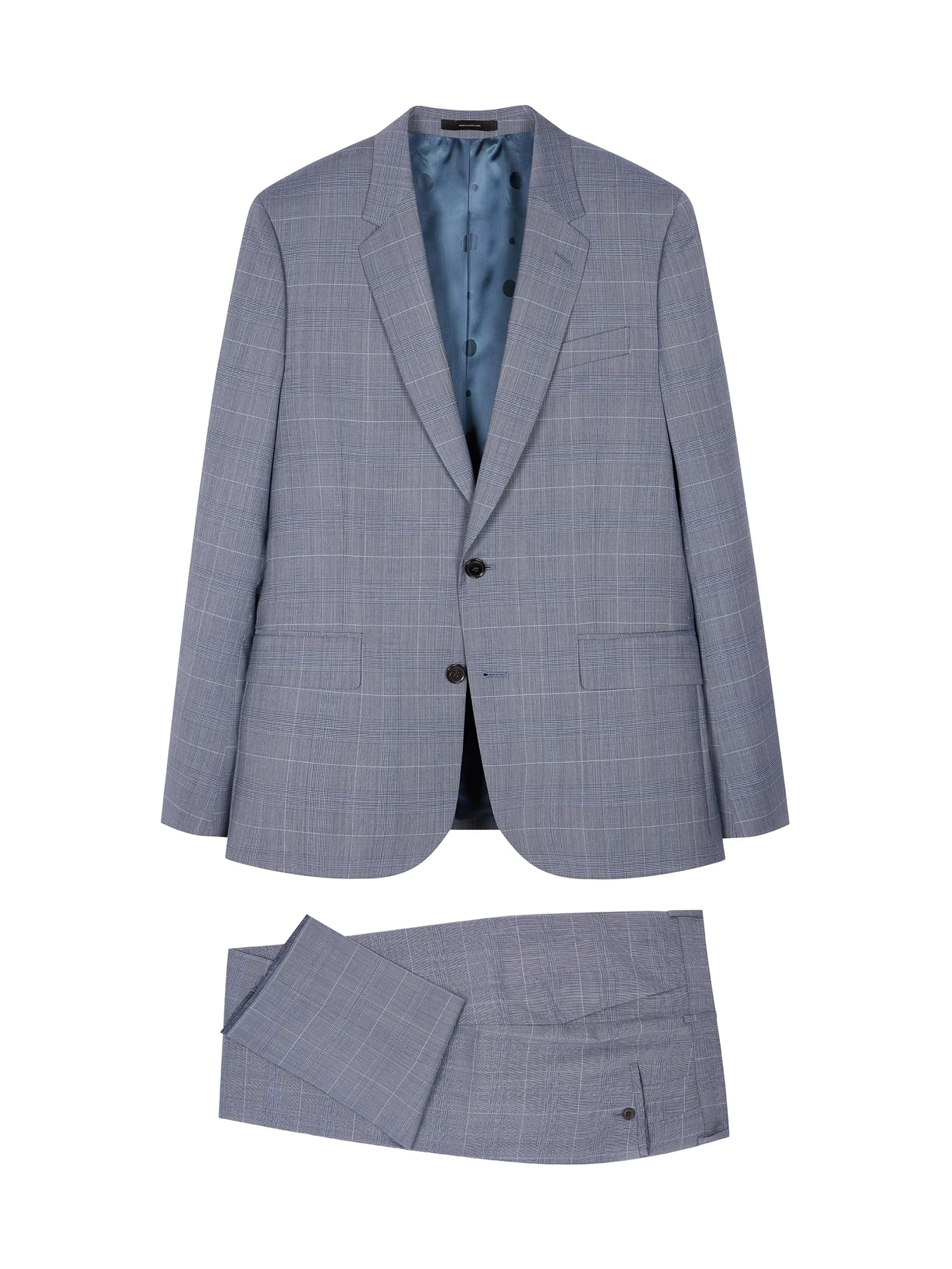 Men's Wool Soho-Fit Suit - Light Blue - 1