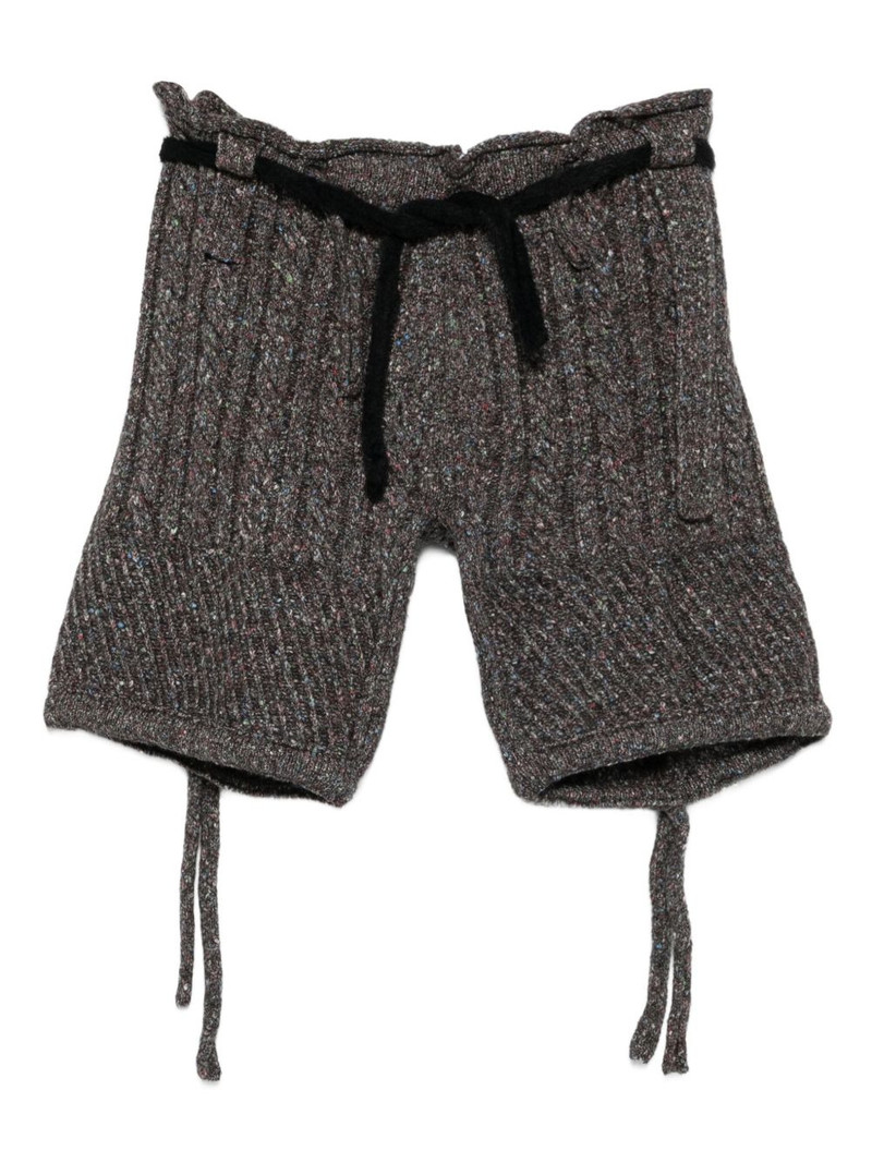 cable-knit drawstring shorts 1